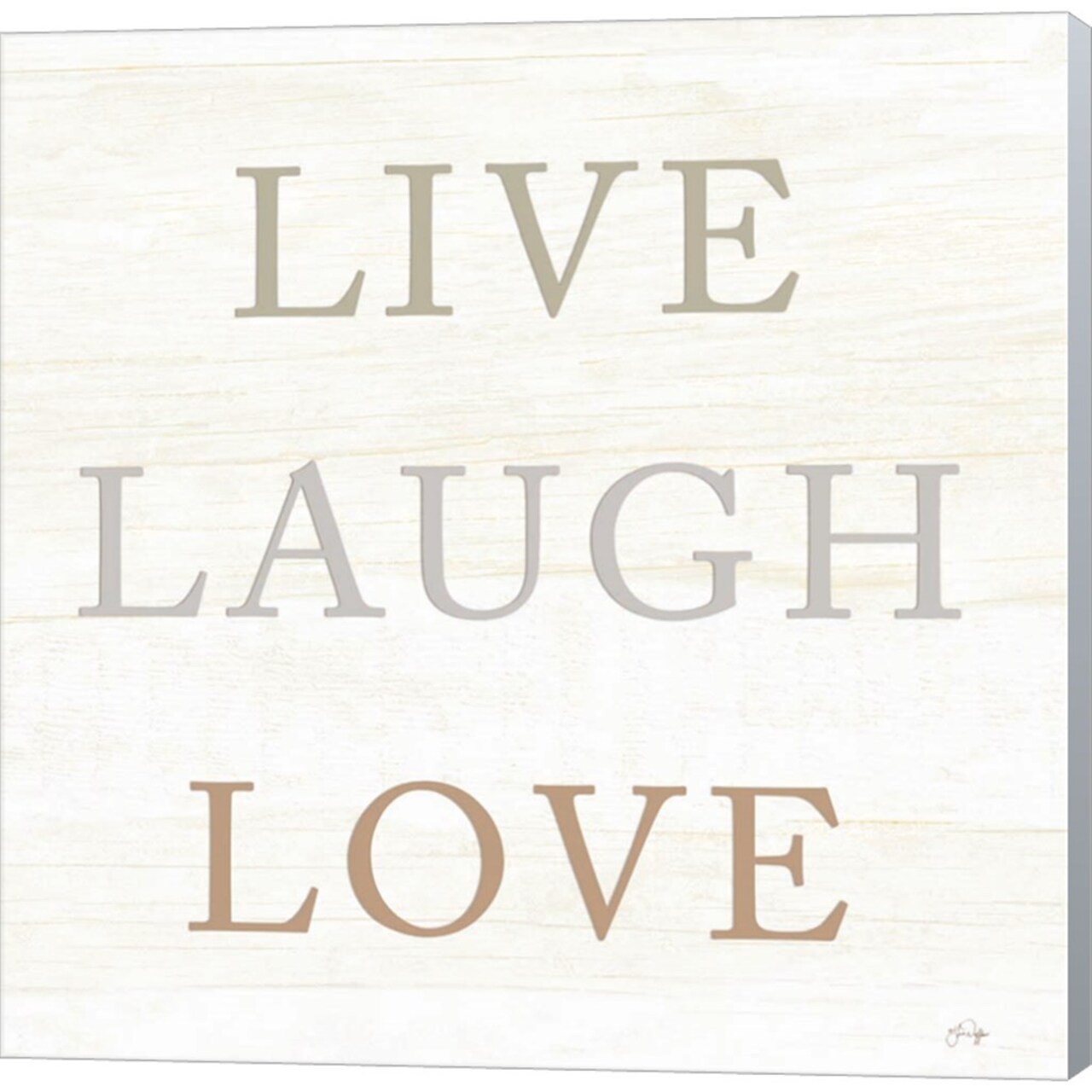 Live, Laugh, Love by Yass Naffas Designs 12" x 12" Canvas Wall Art